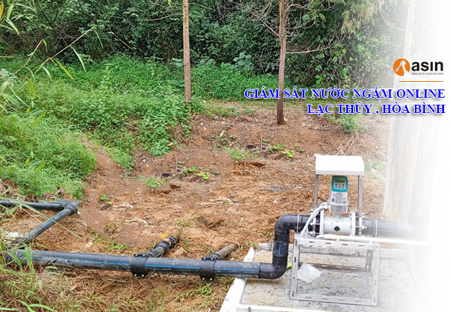 Hoàn thiện lắp đặt thiết bị giám sát nước ngầm online - Lạc Thủy, Hòa Bình